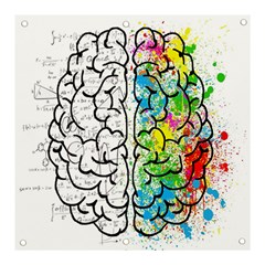 Brain Mind Psychology Idea Drawing Short Overalls Banner And Sign 3  X 3  by Azkajaya