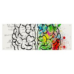 Brain Mind Psychology Idea Drawing Short Overalls Banner And Sign 8  X 3  by Azkajaya