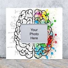 Brain Mind Psychology Idea Drawing Short Overalls White Wall Photo Frame 5  X 7  by Azkajaya