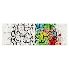 Brain Mind Psychology Idea Drawing Short Overalls Banner And Sign 6  X 2  by Azkajaya