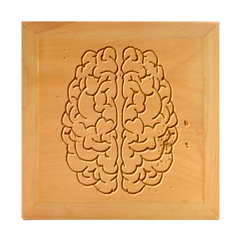 Brain Mind Psychology Idea Drawing Short Overalls Wood Photo Frame Cube