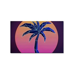 Abstract 3d Art Holiday Island Palm Tree Pink Purple Summer Sunset Water Sticker Rectangular (10 Pack) by Cemarart