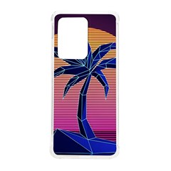 Abstract 3d Art Holiday Island Palm Tree Pink Purple Summer Sunset Water Samsung Galaxy S20 Ultra 6 9 Inch Tpu Uv Case by Cemarart