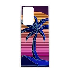 Abstract 3d Art Holiday Island Palm Tree Pink Purple Summer Sunset Water Samsung Galaxy Note 20 Ultra Tpu Uv Case by Cemarart