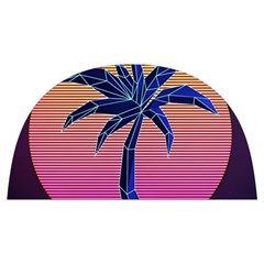 Abstract 3d Art Holiday Island Palm Tree Pink Purple Summer Sunset Water Anti Scalding Pot Cap by Cemarart