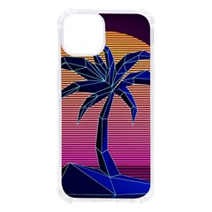 Abstract 3d Art Holiday Island Palm Tree Pink Purple Summer Sunset Water Iphone 13 Tpu Uv Print Case by Cemarart