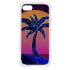 Abstract 3d Art Holiday Island Palm Tree Pink Purple Summer Sunset Water Iphone Se by Cemarart