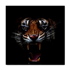 Tiger Angry Nima Face Wild Tile Coaster by Cemarart