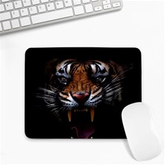 Tiger Angry Nima Face Wild Small Mousepad by Cemarart