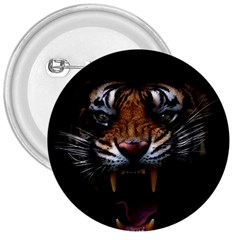 Tiger Angry Nima Face Wild 3  Buttons by Cemarart