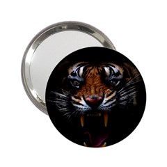 Tiger Angry Nima Face Wild 2 25  Handbag Mirrors by Cemarart