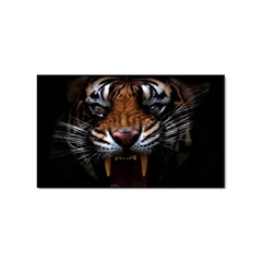 Tiger Angry Nima Face Wild Sticker Rectangular (10 Pack) by Cemarart