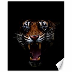 Tiger Angry Nima Face Wild Canvas 16  X 20  by Cemarart