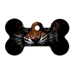 Tiger Angry Nima Face Wild Dog Tag Bone (Two Sides) Front