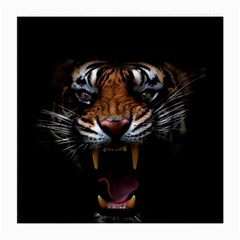 Tiger Angry Nima Face Wild Medium Glasses Cloth by Cemarart