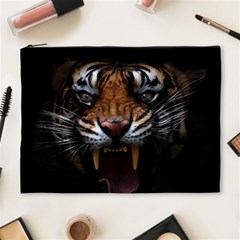 Tiger Angry Nima Face Wild Cosmetic Bag (xl) by Cemarart