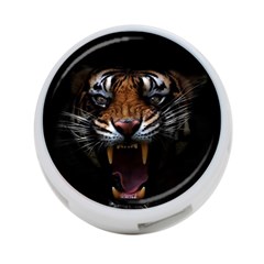 Tiger Angry Nima Face Wild 4-port Usb Hub (one Side) by Cemarart