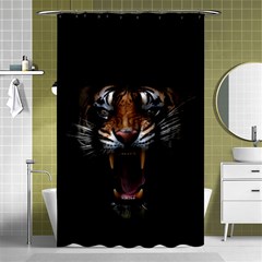 Tiger Angry Nima Face Wild Shower Curtain 48  X 72  (small)  by Cemarart