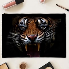 Tiger Angry Nima Face Wild Cosmetic Bag (xxl) by Cemarart