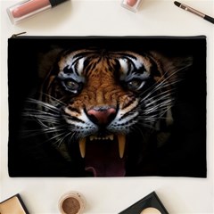 Tiger Angry Nima Face Wild Cosmetic Bag (xxxl) by Cemarart