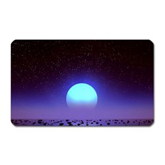 Sunset Colorful Nature Night Purple Star Magnet (rectangular) by Cemarart