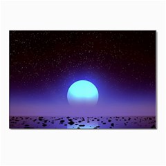 Sunset Colorful Nature Night Purple Star Postcards 5  X 7  (pkg Of 10) by Cemarart