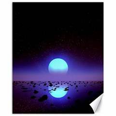 Sunset Colorful Nature Night Purple Star Canvas 16  X 20  by Cemarart