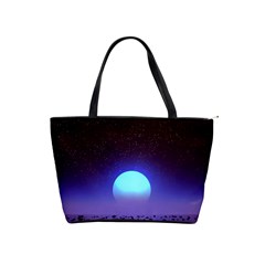 Sunset Colorful Nature Night Purple Star Classic Shoulder Handbag by Cemarart