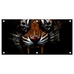 Tiger Angry Nima Face Wild Banner and Sign 4  x 2  Front