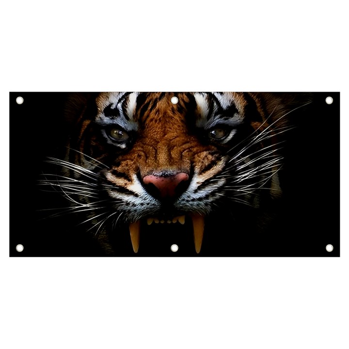 Tiger Angry Nima Face Wild Banner and Sign 4  x 2 