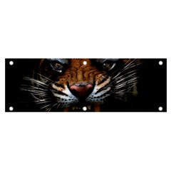 Tiger Angry Nima Face Wild Banner And Sign 6  X 2  by Cemarart