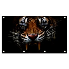 Tiger Angry Nima Face Wild Banner And Sign 7  X 4  by Cemarart