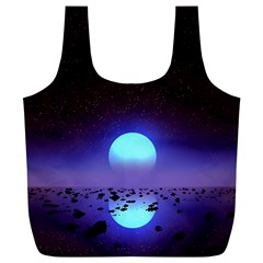 Sunset Colorful Nature Night Purple Star Full Print Recycle Bag (xl) by Cemarart