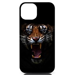 Tiger Angry Nima Face Wild Iphone 14 Black Uv Print Case by Cemarart