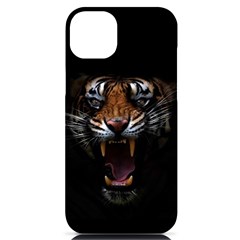 Tiger Angry Nima Face Wild Iphone 14 Plus Black Uv Print Case by Cemarart