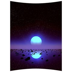 Sunset Colorful Nature Night Purple Star Back Support Cushion by Cemarart