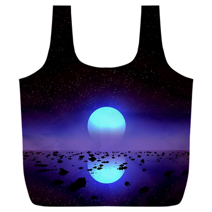 Sunset Colorful Nature Night Purple Star Full Print Recycle Bag (XXXL)