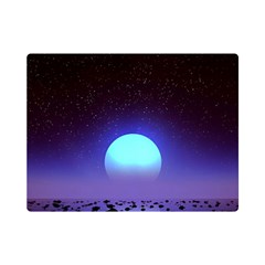 Sunset Colorful Nature Night Purple Star Premium Plush Fleece Blanket (mini) by Cemarart