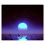 Sunset Colorful Nature Night Purple Star Premium Plush Fleece Blanket (Small) 50 x40  Blanket Front