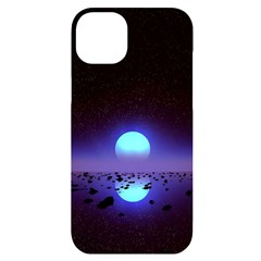 Sunset Colorful Nature Night Purple Star Iphone 14 Plus Black Uv Print Case by Cemarart