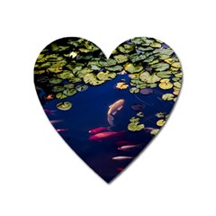 Koi Fish Carp Heart Magnet by Cemarart