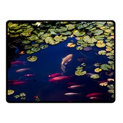 Koi Fish Carp Fleece Blanket (small) by Cemarart