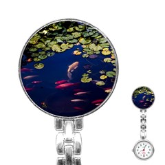 Koi Fish Carp Stainless Steel Nurses Watch by Cemarart