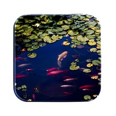 Koi Fish Carp Square Metal Box (black)