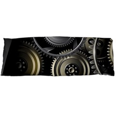 Abstract Style Gears Gold Silver Body Pillow Case (dakimakura) by Cemarart