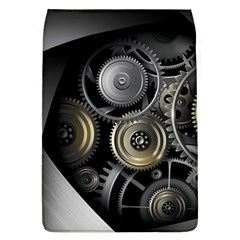 Abstract Style Gears Gold Silver Removable Flap Cover (l) by Cemarart