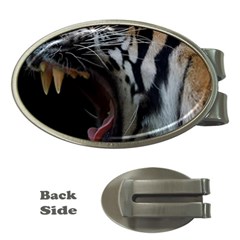 Angry Tiger Roar Money Clips (oval)  by Cemarart