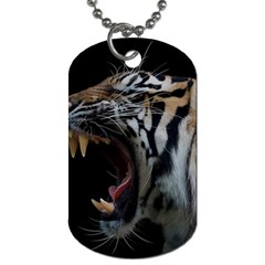 Angry Tiger Roar Dog Tag (one Side) by Cemarart