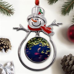 Koi Fish Carp Metal Snowman Ornament by Cemarart