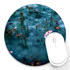 Fish Koi Carp Round Mousepad by Cemarart